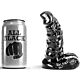 Dildo All Black 13 cm con caña acanalada