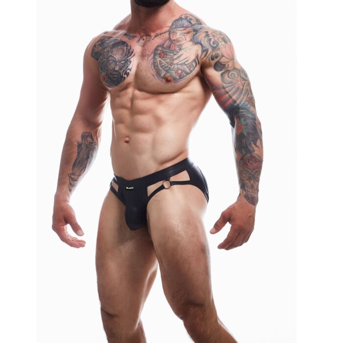 Braga Jockstrap C4M Dungeon Black Leatherette Braga Jockstrap C4M Dungeon Black Leatherette