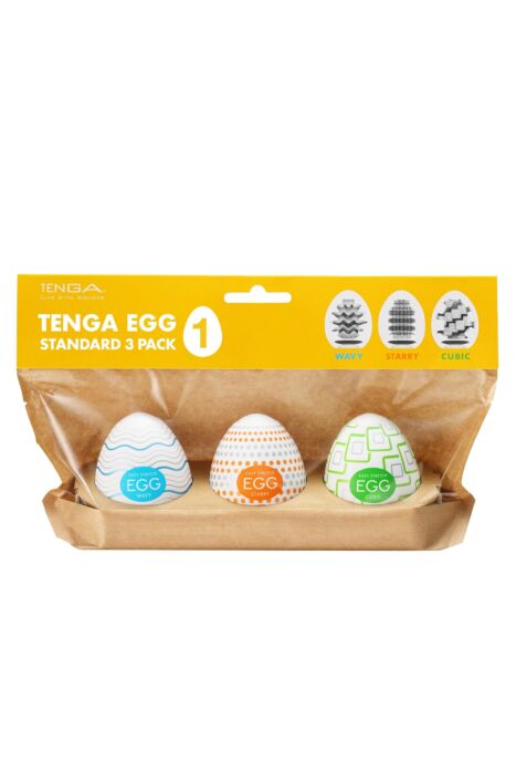 Huevo Masturbador Tenga 3 Pack con Texturas Estimulantes Huevo Masturbador Tenga 3 Pack con Texturas Estimulantes