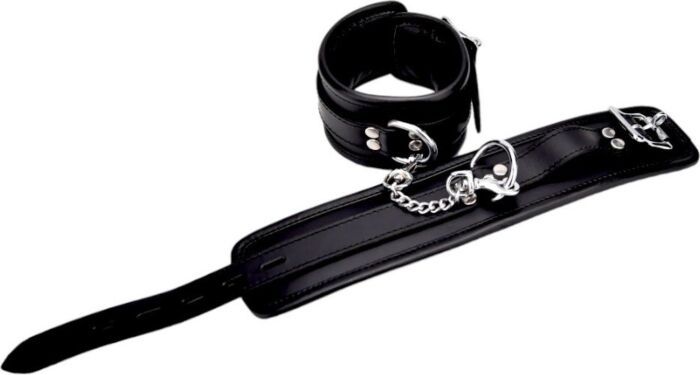 Muñequeras Bound Leather Wrist Restraints con cadena desmontable