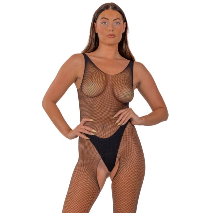 Bodystocking Lace Crotchless con abertura provocativa Bodystocking Lace Crotchless con abertura provocativa