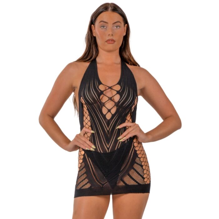 Lencería Sexy Lace Halter Neck con Detalle Corset Lencería Sexy Lace Halter Neck con Detalle Corset