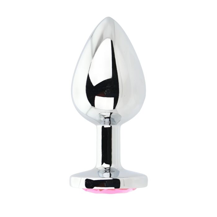 Plug anal Toosh Metal Large con base joya Rosa Plug anal Toosh Metal Large con base joya Rosa