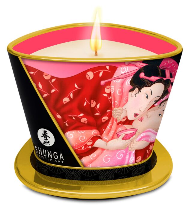 Shunga Vela de masaje Flor de cerezo 170 ml
