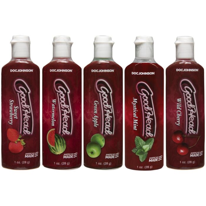 Gel Oral Doc Johnson Good Head 5 Pack con Sabores Variados Gel Oral Doc Johnson Good Head 5 Pack con Sabores Variados