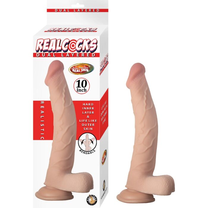 Dildo Nasstoys RealCocks 10 Inch con núcleo flexible Dildo Nasstoys RealCocks 10 Inch con núcleo flexible