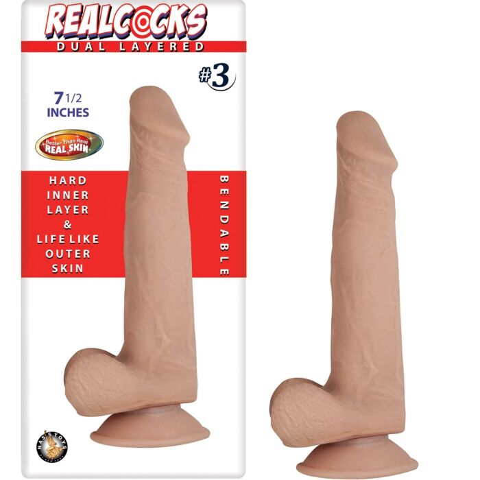 Nasstoys RealCocks Dual Layer Consolador Flexible Nasstoys RealCocks Dual Layer Consolador Flexible