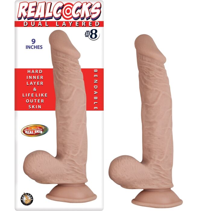 Dildo Nasstoys RealCocks 9 pulgadas con núcleo flexible Dildo Nasstoys RealCocks 9 pulgadas con núcleo flexible