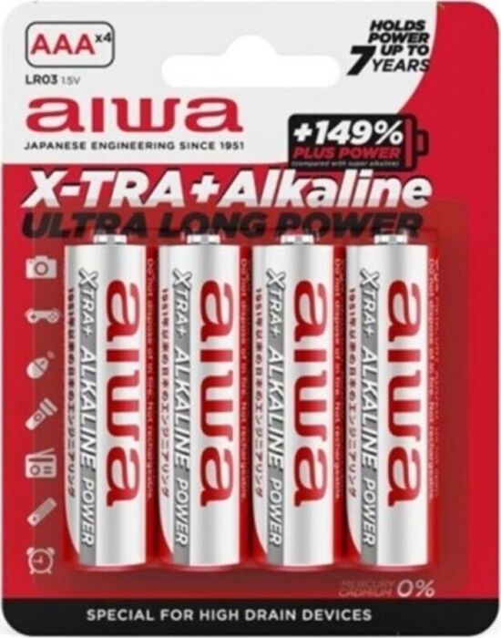 Pilas Alcalinas AIWA AAA | Energía compacta y versátil