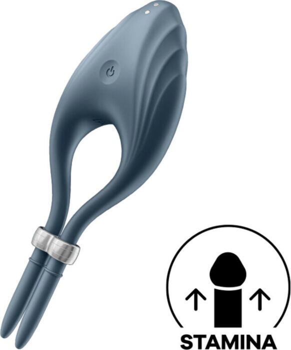 Anillo Vibrador Satisfyer Duelist Gris Ajustable