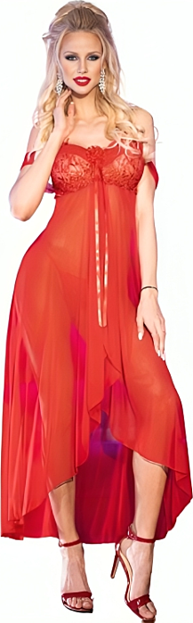 Babydoll Largo Rojo Chilirose CR 3716 Sexy