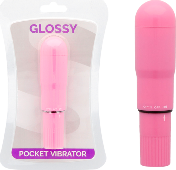 Bala vibradora GLOSSY Pocket Rosa Intenso Bala vibradora GLOSSY Pocket Rosa Intenso