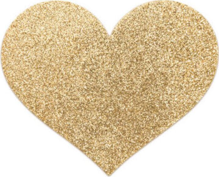 Pezoneras Brillantes Oro Corazón