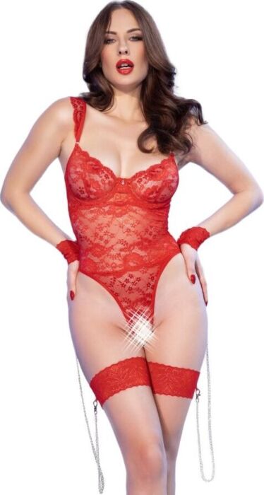 Body Chilirose CR 4881 Rojo Sin Entrepierna