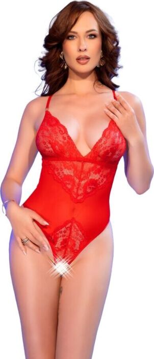 Body Crotchless Chilirose CR 4870 Rojo Seductor