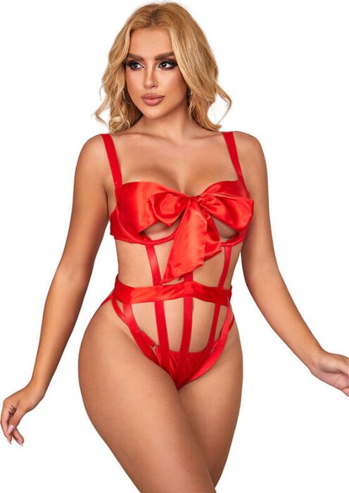 Body Sexy Calado Sublime L/XL con Lazo Rojo