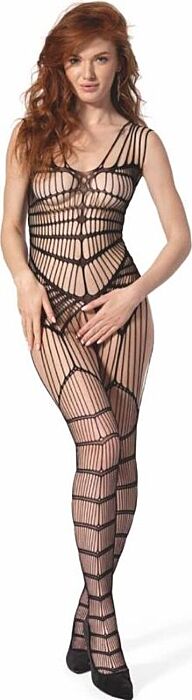 Bodystocking Passion BS 102 Negro Sexy y Elegante