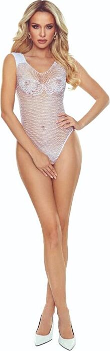 Bodystocking Passion BS109 Mariposa Blanco - Sensualidad