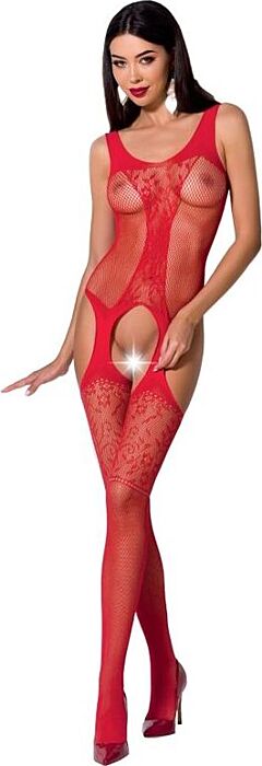 Bodystocking Passion Woman BS072 Rojo Sexy