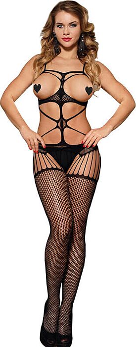 Bodystocking Sublime 952044 Negro con Tirantes Bodystocking Sublime 952044 Negro con Tirantes