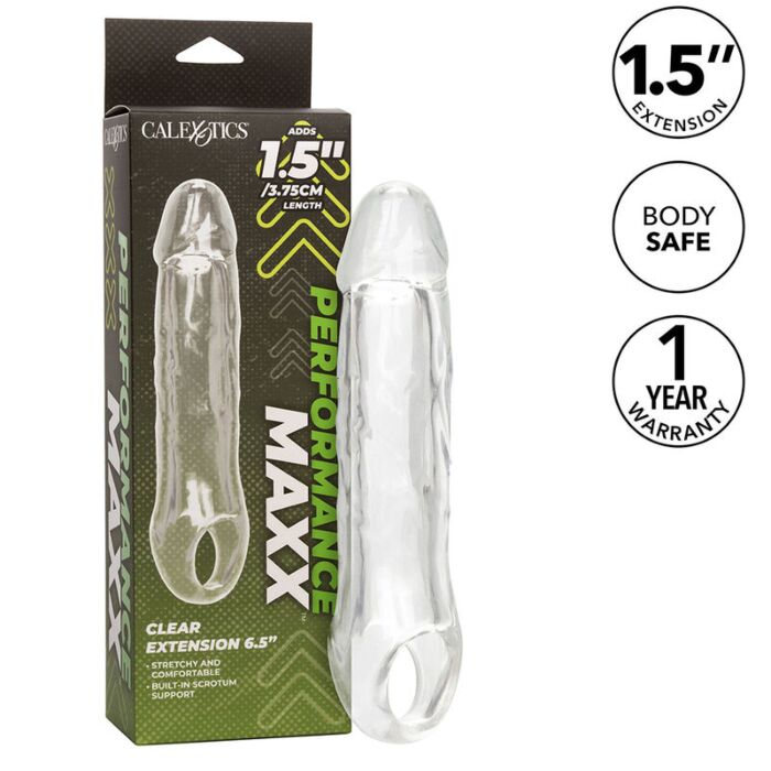 Funda con extensión CalExotics Performance Maxx Clear | Más Funda con extensión CalExotics Performance Maxx Clear | Más