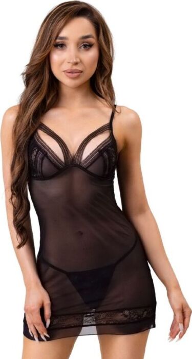 Camisa y Tanga Negro Livco Corsetti Tiana L/XL Camisa y Tanga Negro Livco Corsetti Tiana L/XL