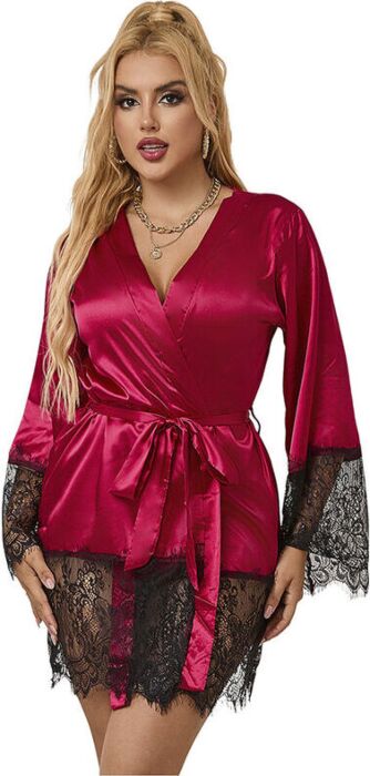 Camisón de encaje Sublime Rojo L/XL Elegante