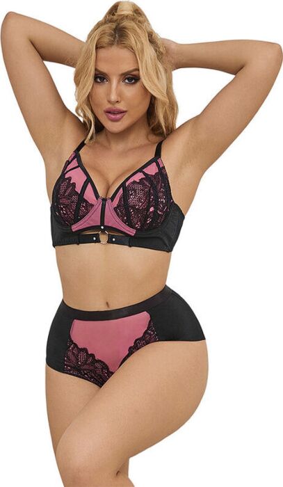 Conjunto Sujetador SUBBLIME Rosa con Cremallera Conjunto Sujetador SUBBLIME Rosa con Cremallera