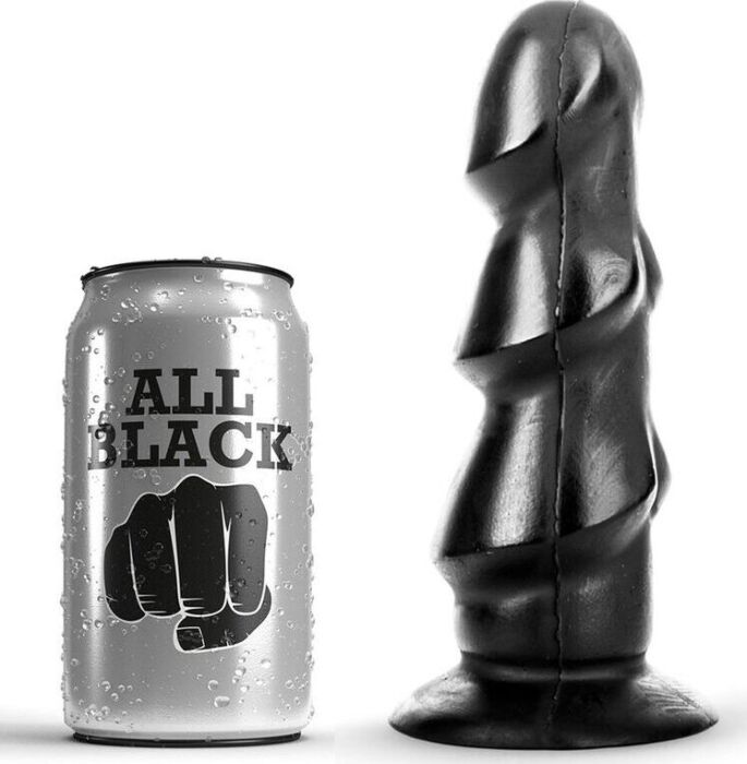 Dildo All Black 17 cm - Estimulación realista en 3 volúmenes Dildo All Black 17 cm - Estimulación realista en 3 volúmenes