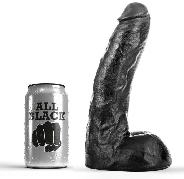 Dildo All Black 22 cm - Suave y Flexible para Placer Dildo All Black 22 cm - Suave y Flexible para Placer