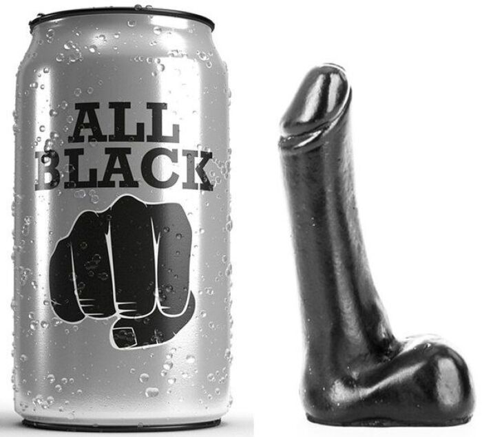 Dildo compacto ALL BLACK 9 cm de silicona Dildo compacto ALL BLACK 9 cm de silicona