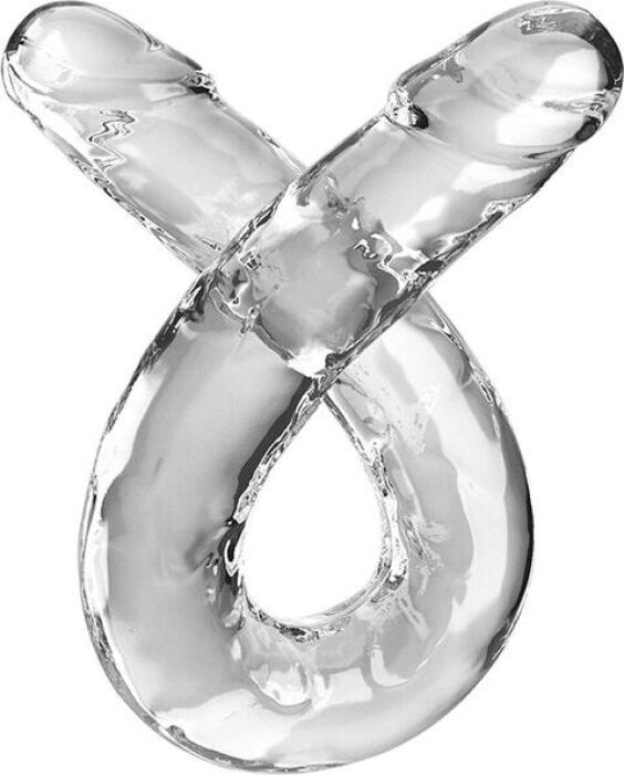 Dildo Doble King Cock 46cm Transparente