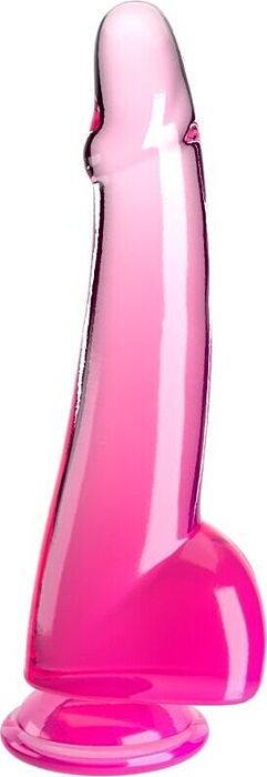 Dildo King Cock 19cm Rosa Realista con Testículos Dildo King Cock 19cm Rosa Realista con Testículos