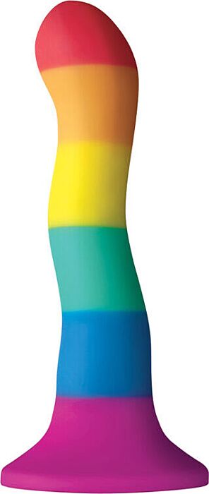 Dildo PRIDE Colors Wave con ventosa para arnés Dildo PRIDE Colors Wave con ventosa para arnés