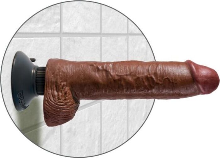 Dildo vibrador King Cock realista con testículos