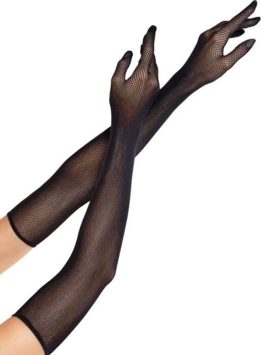 Guantes de Rejilla Leg Avenue Largos de Ópera Negros Guantes de Rejilla Leg Avenue Largos de Ópera Negros