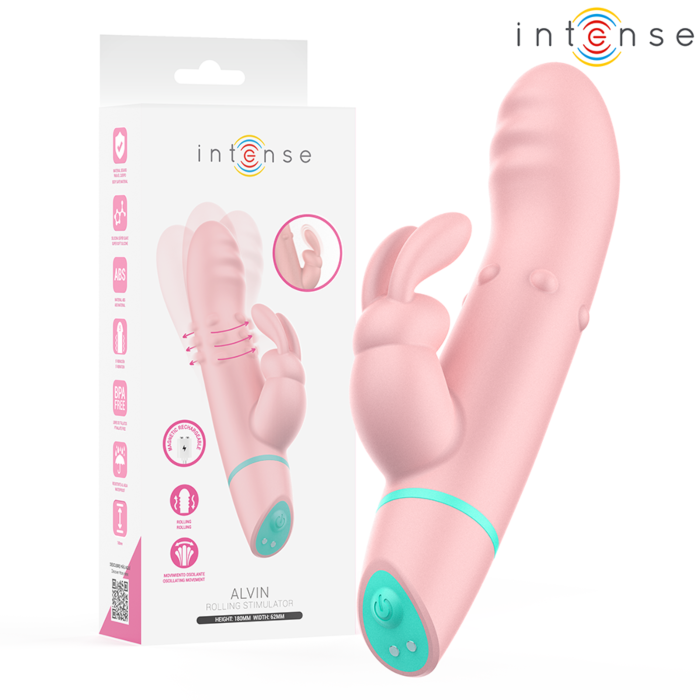 INTENSE - ALVIN ESTIMULADOR RABBIT & VIBRADOR ROLLING + OSCILANTE