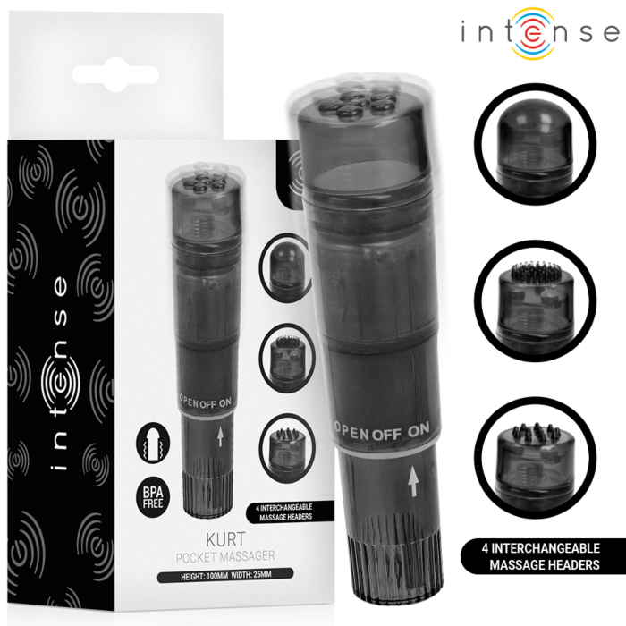 Masajeador INTENSE FUN TOYS KURT | 4 cabezales