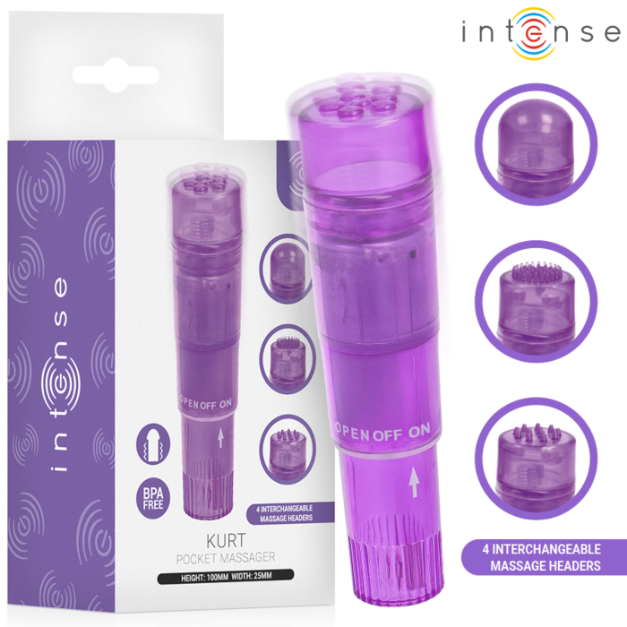 Masajeador INTENSE FUN TOYS KURT | 4 cabezales