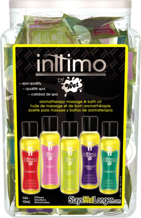 INTTIMO - AROMATHERAPY MASSAGE OIL 10ML  144 ASSORTED BOWL DISPLAY