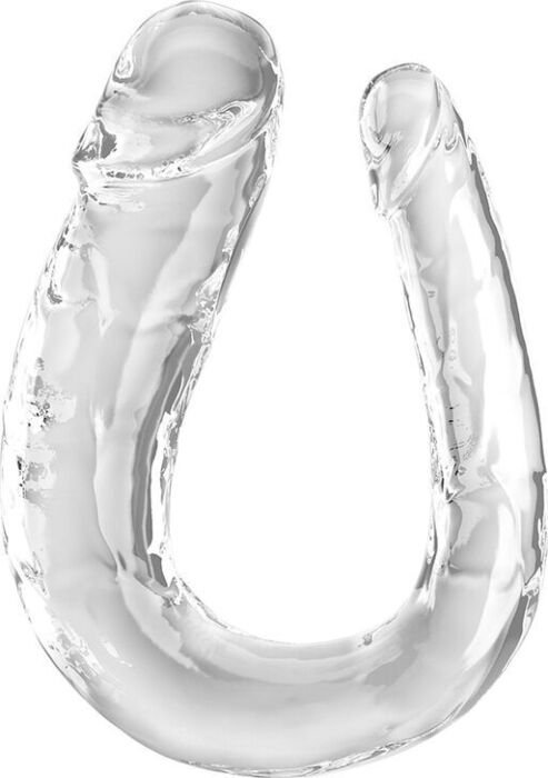 KING COCK - DOUBLE TROUBLE DILDO DOBLE 44 CM TRANSPARENTE