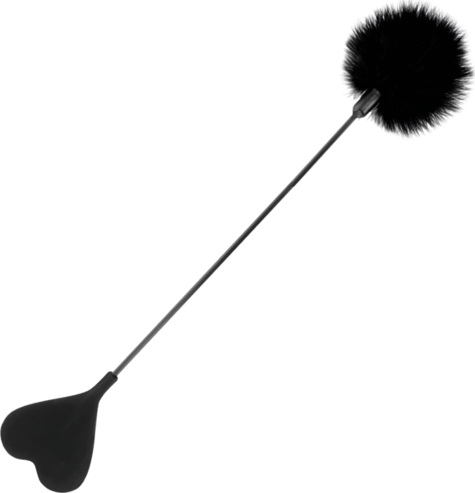 Látigo Darkness Fusta con Pluma Estimuladora de 40 cm Látigo Darkness Fusta con Pluma Estimuladora de 40 cm