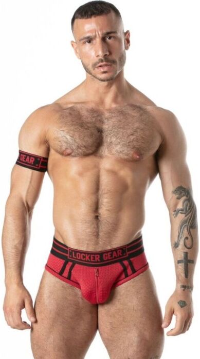 Calzoncillo LOCKER GEAR JOCK BRIEF | Cremallera frontal