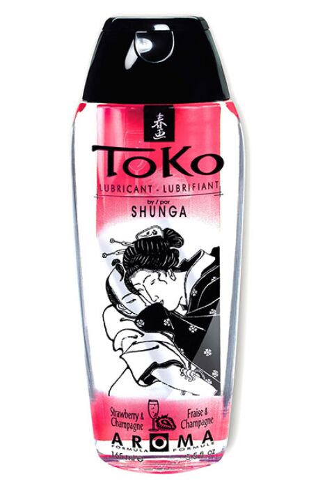 Lubricante SHUNGA Toko Aroma Fresas y Champagne 165 ml