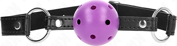 Mordaza de Bola KINK Morado 4.5 cm Silicona