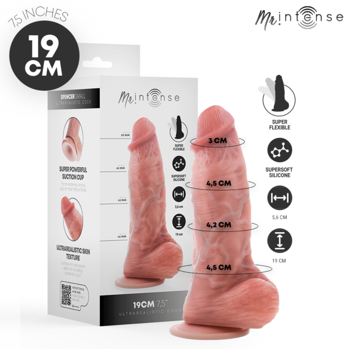 MR INTENSE - SMALL SPENCER DILDO SILICONA 19 CM -Ø- 4.5 CM MR INTENSE - SMALL SPENCER DILDO SILICONA 19 CM -Ø- 4.5 CM