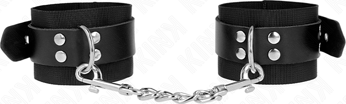 Muñequera BDSM KINK Ajustable en Negro Muñequera BDSM KINK Ajustable en Negro