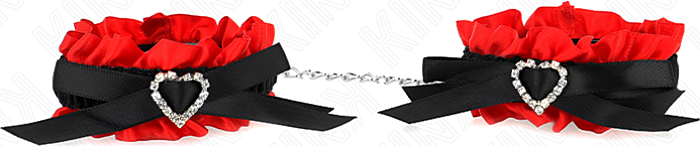 Muñequera BDSM KINK Corazón Rojo Ajustable Muñequera BDSM KINK Corazón Rojo Ajustable