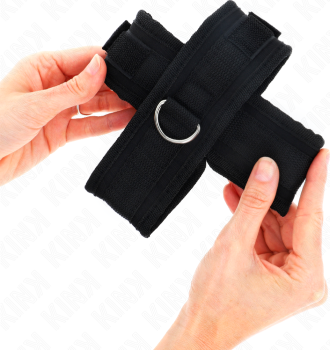 Muñequera BDSM KINK Cruzada Negra - Control y Estilo