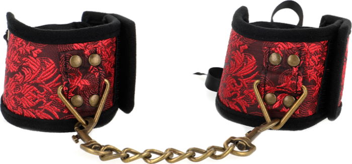 Muñequera BDSM KINK Escándalo Rojo-Negro Diseño Lazo Muñequera BDSM KINK Escándalo Rojo-Negro Diseño Lazo